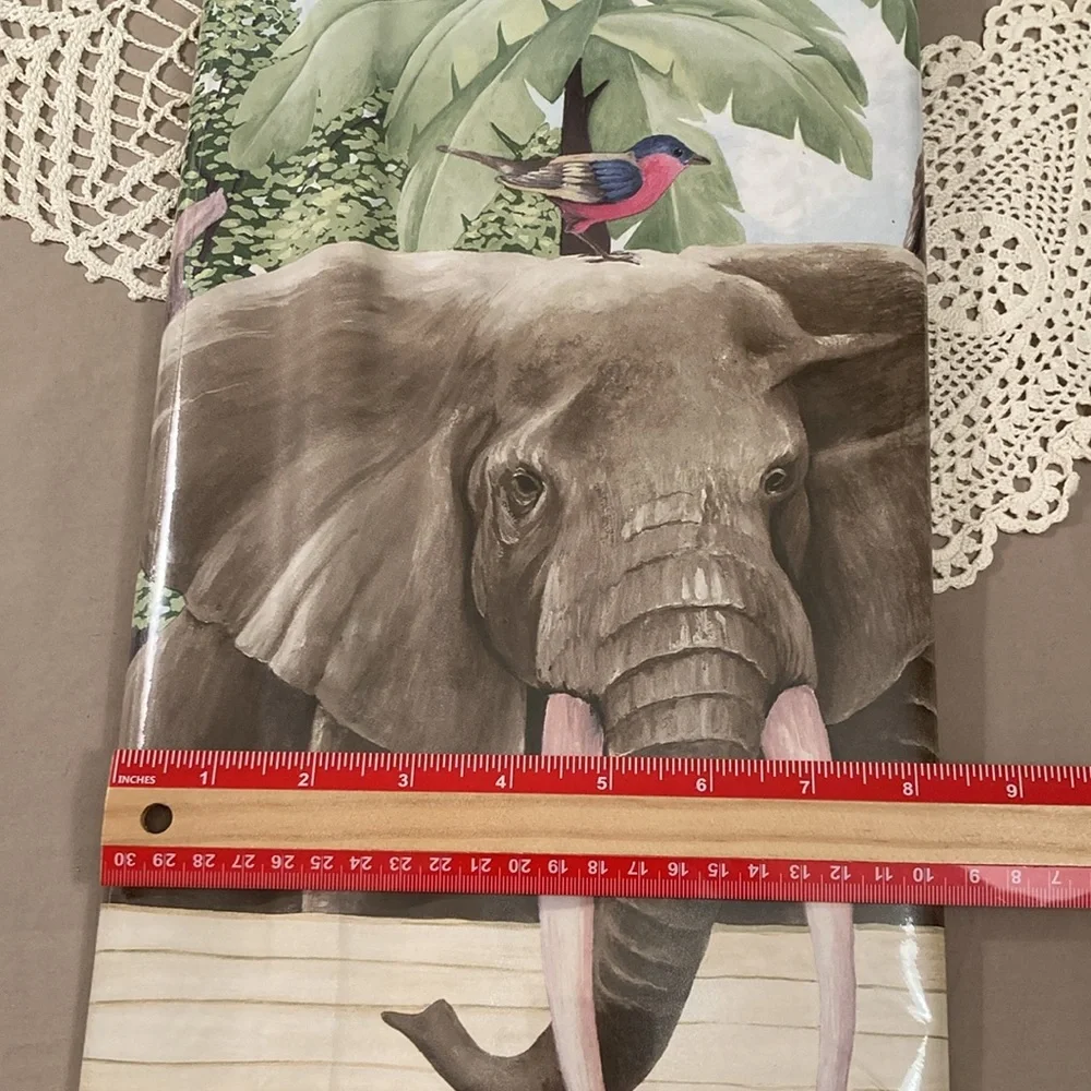 Zoo Animals Wall Border With Giraffes Elephants Zebras Parrots